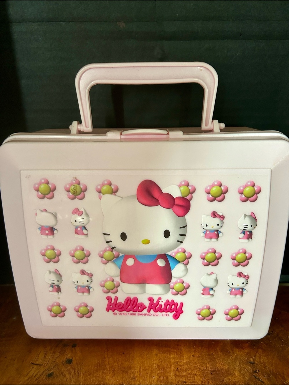 Sanrio VTG Hello Kitty 1998 Vintage Light Pink Plastic Carrying Case